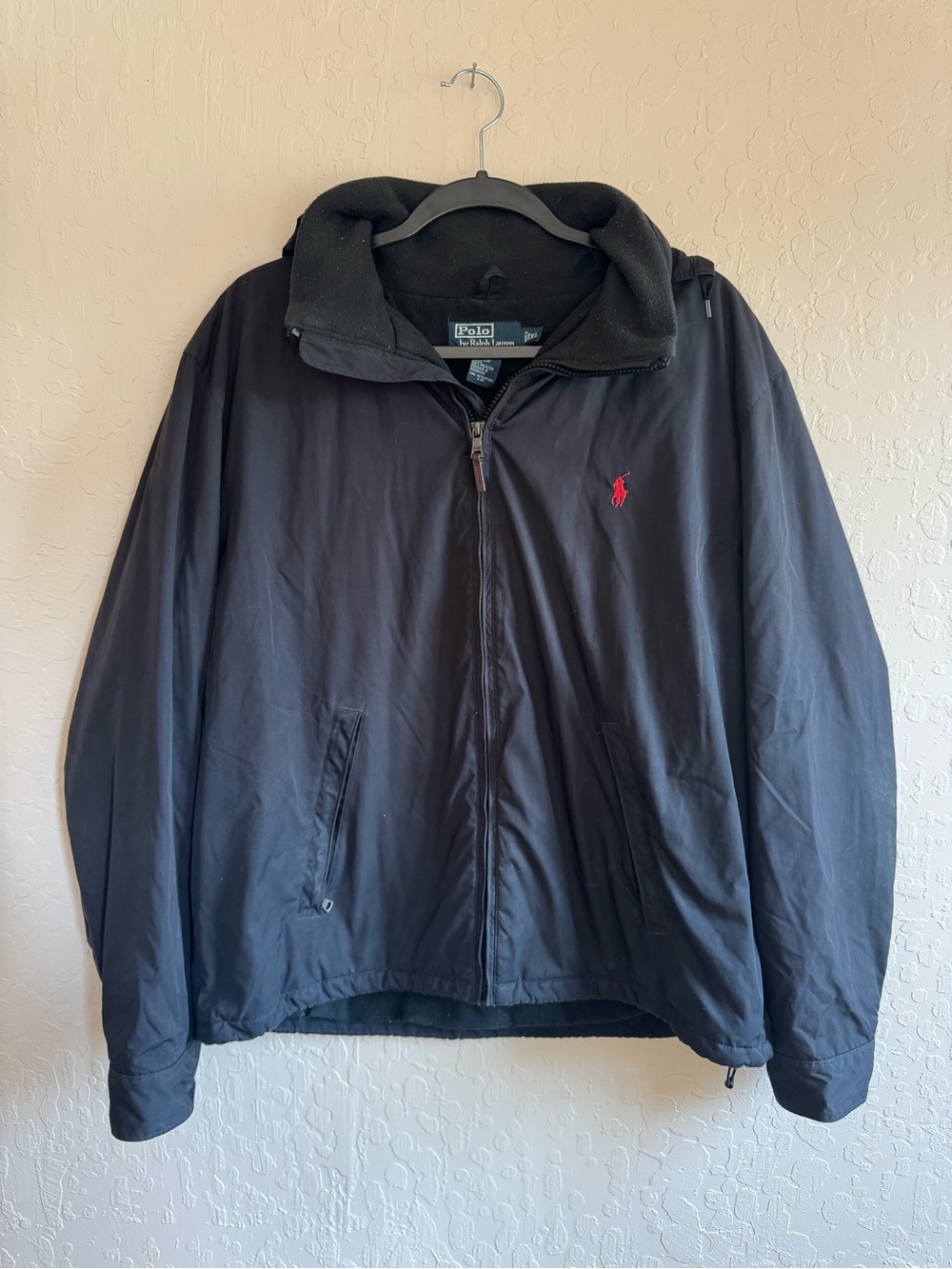 Polo by Ralph Lauren Black Lightweight Jacket with Red Pony Logo